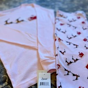 Leveret Christmas Pajamas : Pink Girls / Size (14yr)